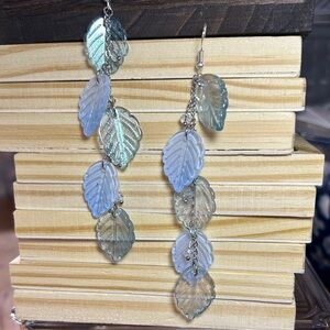 3/$25 Blue Leaf Drop Earrings